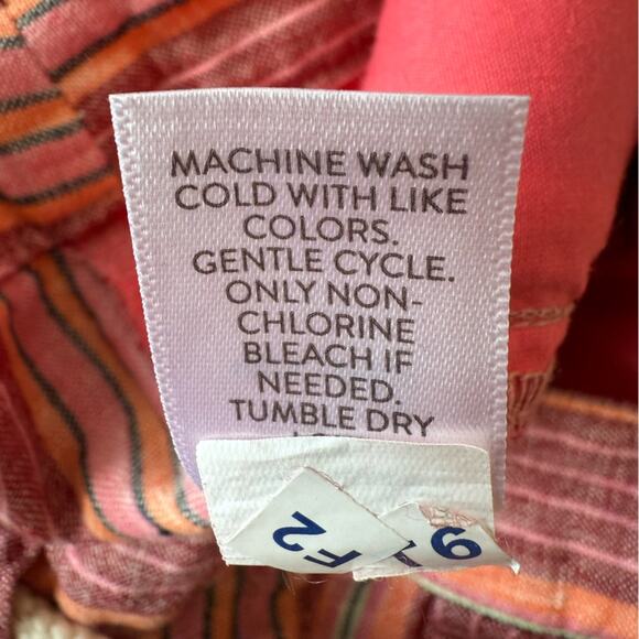 NWT J. Jill Love Linen Red Striped Pleated Shorts with Rope Belt 6” Size 14 - Picture 8 of 10